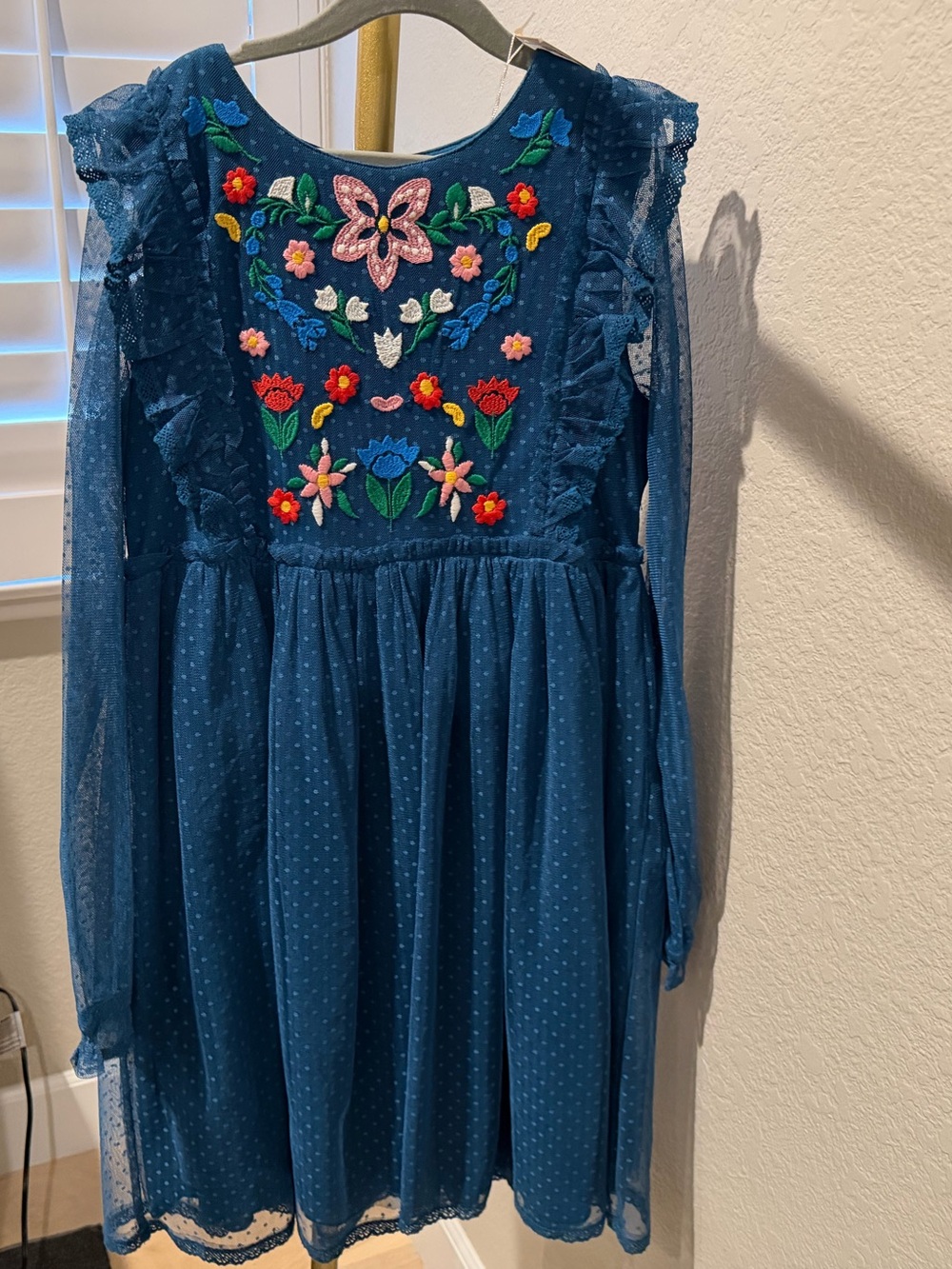 Girls Boden Floral and Lace Dress